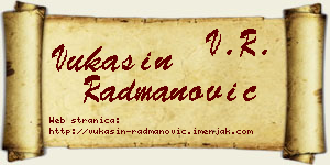 Vukašin Radmanović vizit kartica